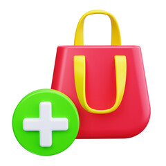 shopping bag 3d render icons