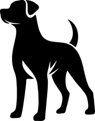 A black dog silhouette vector design