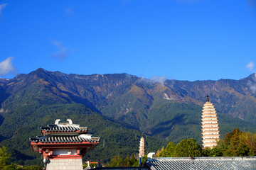 The Three Pagodas of the Chongsheng Temple, Dali, Yunnan province, China