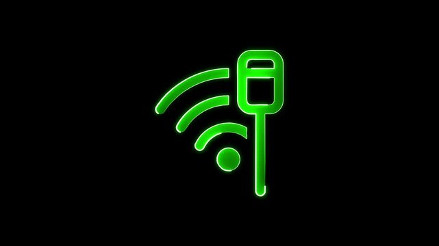 Set line Smartwatch, Light bulb with concept of idea and Electric plug.Flat animated motion graphic drop down icon of wifi in two stylewifi connection icon. sign design