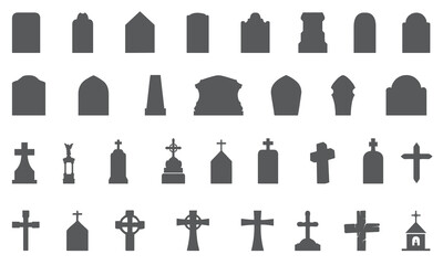 Cemetery icon collection