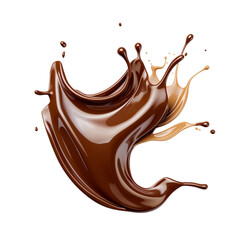 Delicious Chocolate Splash Against a White Background