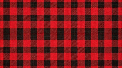 Classic Red and Black Checkered Pattern Background Texture