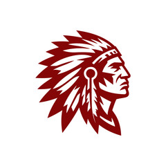 Vector illustration of native american indian chief
