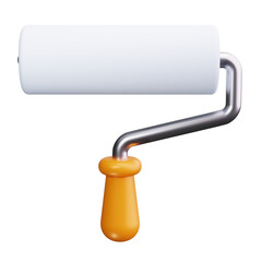 paint roller 3d render icons