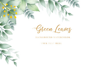 Watercolor green leaves illustration set - green leaf branches collection, for wedding stationary, greetings, wallpapers, fashion, background.green leaves, etc. High quality illustration  