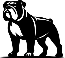 A black bulldog silhouette vector design