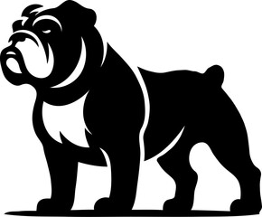 A black bulldog silhouette vector design
