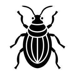 Black silhouette bug insect vector icon design