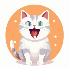 Obraz premium the AI Image Generator, Fluffy Persian Cat Illustration