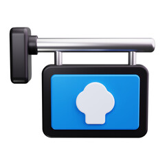 Fototapeta premium restaurant 3d render icons