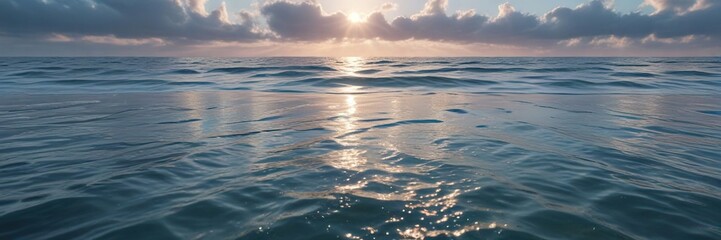 Obraz premium Ocean surface with gentle ripples on a calm day, natural beauty, peaceful, aqua