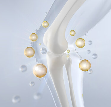 healthy bone human with vitamin or Calcium, and Collagen, Medical food concept background 3d illustration.