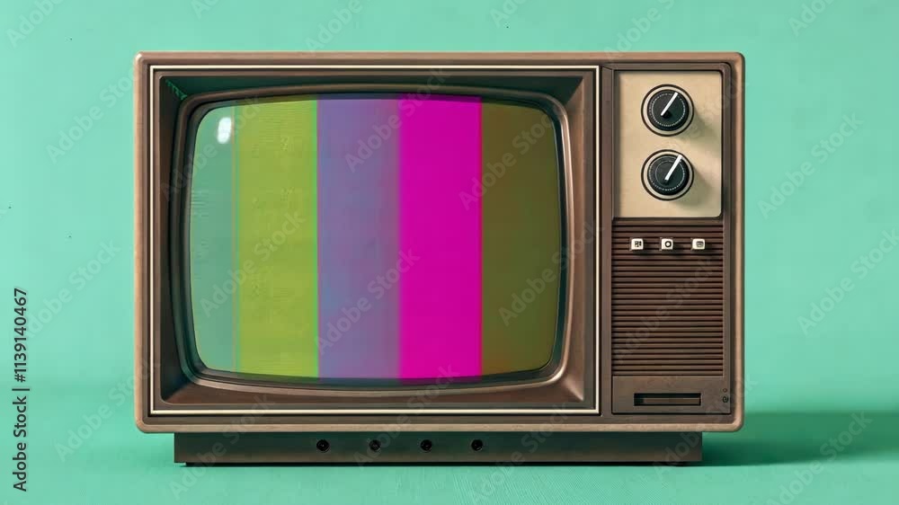 Poster electric echoes a vintage screen buzzes with an array of static noise sharply contrasted by brillian