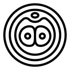 Zygote Cell Division outline icon for reproduction
