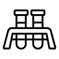 Test Tube on rack outline icon for laboratory