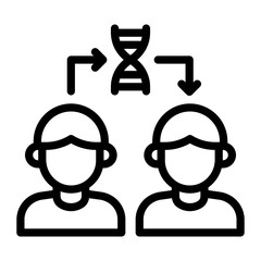 DNA Cloning People outline icon experiment