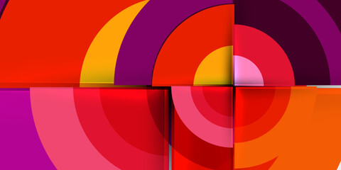 Obraz premium Target circle geometric abstract shapes. Vector Illustration For Wallpaper, Banner, Background, Card, Book Illustration, landing page