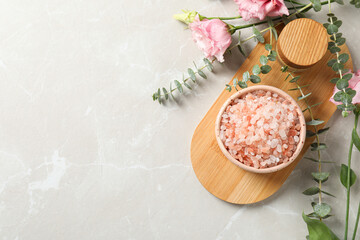 Sea salt, concept of relax, spa and self care