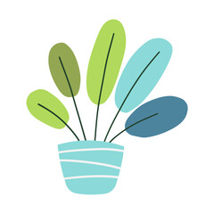 Plant in pot vector illustration