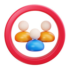 sociology 3d render icons