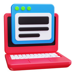 software development 3d render icons