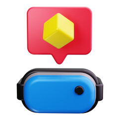 virtual reality 3d render icons