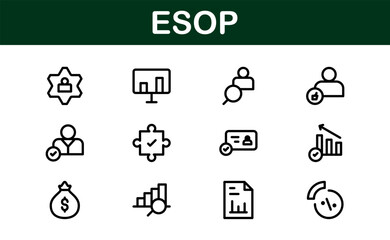 Professional ESOP Icons - Scalable and Versatile Graphics for Equity Plans and Corporate Presentations