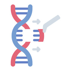 CRISPR DNA flat icon editing DNA