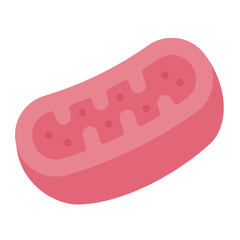 Mitochondria cell flat icon biology