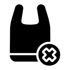 no plastic bags Solid icon