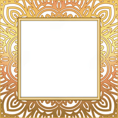 Square Ethnic gold frame with place for your text