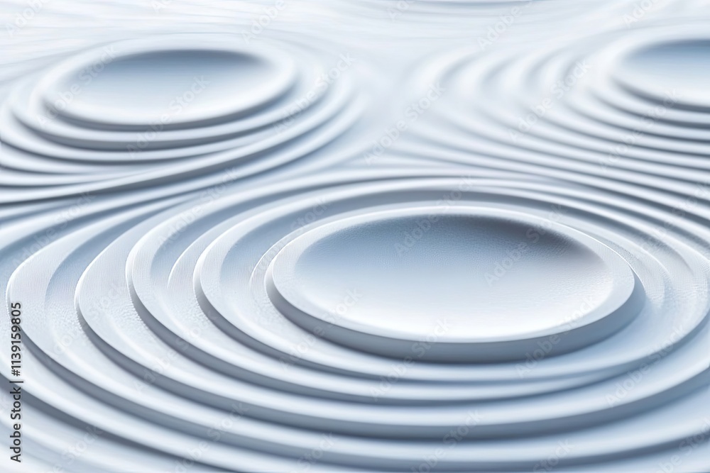 Poster abstract white concentric circles ripple pattern background texture