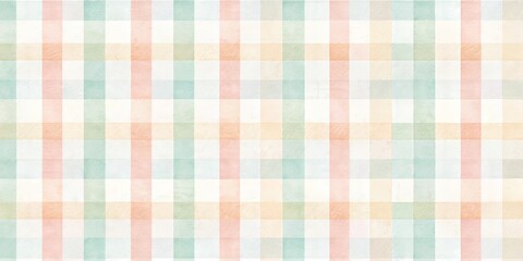 Pastel Watercolor Gingham Pattern for Textile Design and Backgrounds