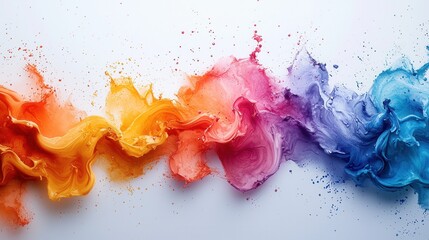 Vibrant watercolor swirl in vivid colors.