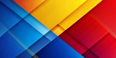 Fototapeta premium Abstract Geometric Background with Vibrant Color Blocks and Linear Patterns