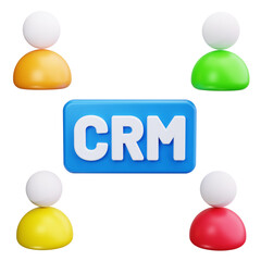 crm 3d render icons