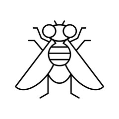 Fototapeta premium Design Illustration vector graphic of fly icon with line style. Suitable for anything related to animals