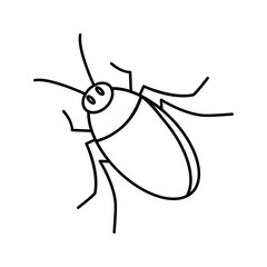 Design Illustration vector graphic of cockroach icon with line style. Suitable for anything related to animals