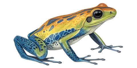 Obraz premium Stunning Dart Frog in Isolated View