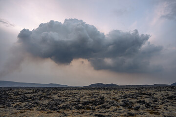 Volcanic field and mountains, Grindavik, Iceland
