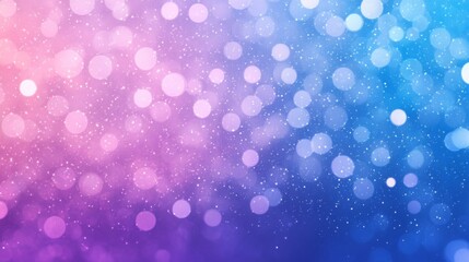 Obraz premium Defocused light particles floating in space, deep blue and purple gradient background, shimmering glow dots creating a smooth and elegant bokeh effect