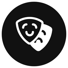 Fototapeta premium Editable theater masks, drama vector icon. Movie, cinema, entertainment. Part of a big icon set family. Perfect for web and app interfaces, presentations, infographics, etc