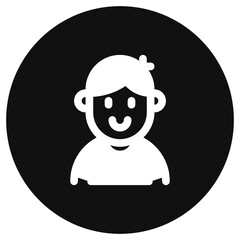Editable person boy wearing t-shirt avatar vector icon. User, profile, identity, persona. Part of a big icon set family. Perfect for web and app interfaces, presentations, infographics, etc