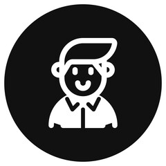 Fototapeta premium Editable hipster person with undercut hair avatar vector icon. User, profile, identity, persona. Part of a big icon set family. Perfect for web and app interfaces, presentations, infographics, etc