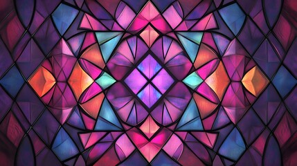 Fototapeta premium Abstract Geometric Pattern Colorful Mosaic Design