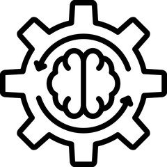 generative ai icon illustration design with outline