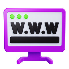 Fototapeta premium website 3d render icons