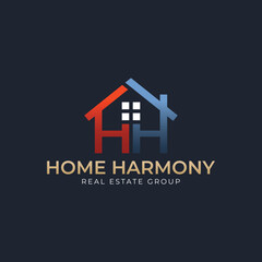 Real Estate Double H Initial Logo