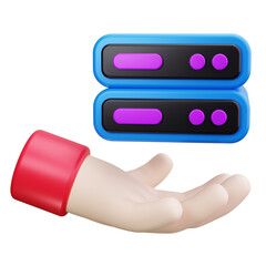 hosting 3d render icons